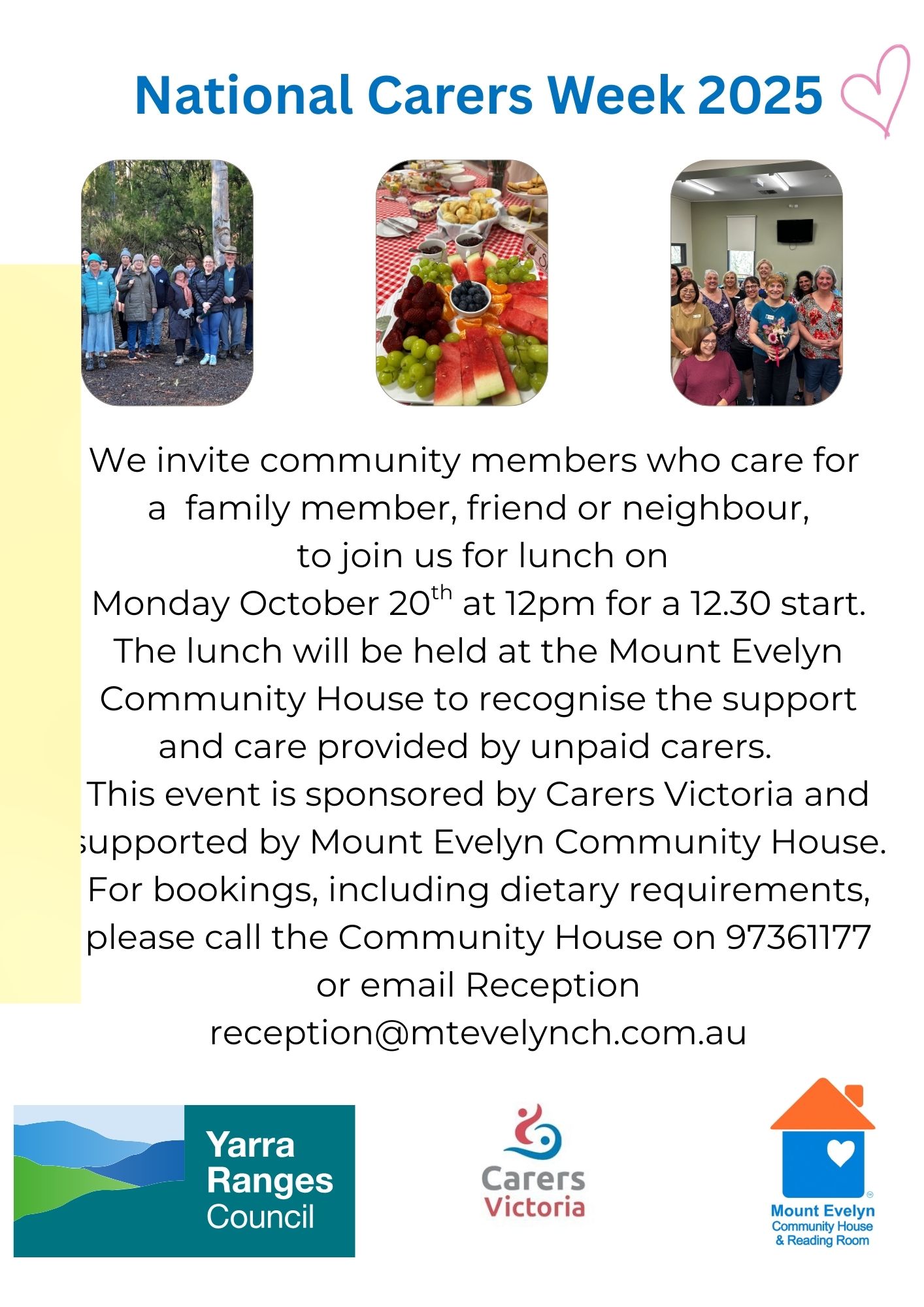 Mount Evelyn Community House Carers Week Celebration 2025