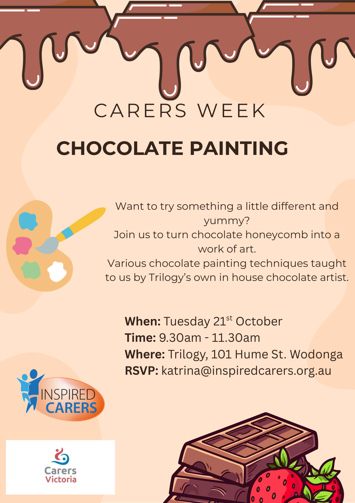 Wodonga Chocolate Painting Carers Week 2025